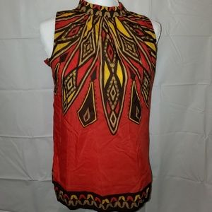 JONES NEW YORK SIGNATURE tribal design blouse